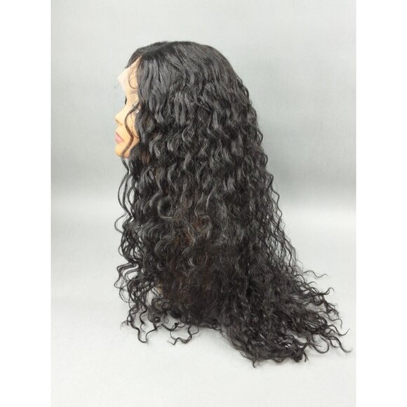 Antonella Wig #1B Off Black Long Wavy Melted Hairline Synthetic Lace Front - Picture 5 of 10